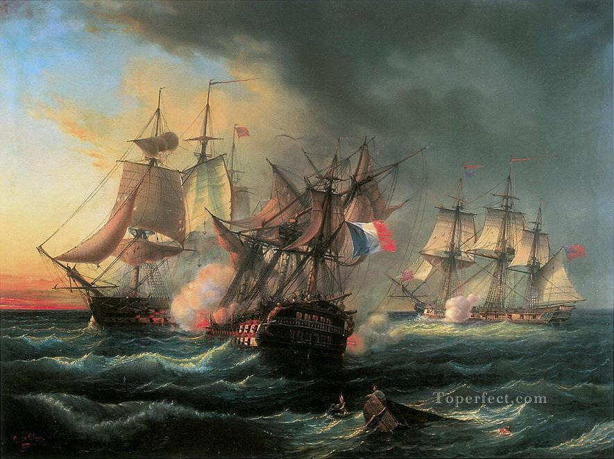 ヴァイソー・ドロワ・ドゥ・ロムの海戦油絵